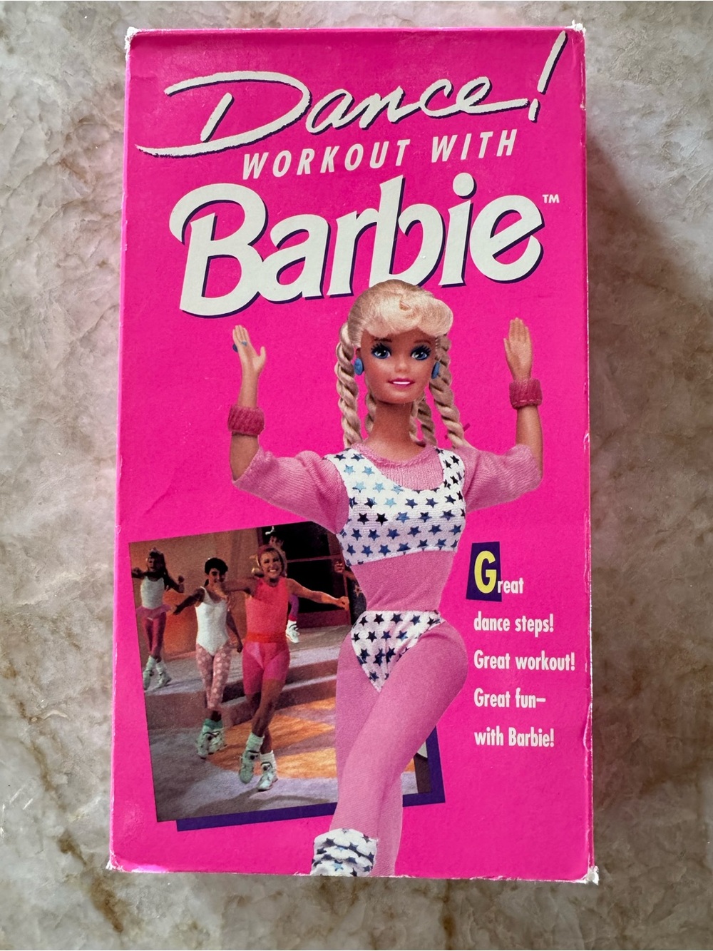 Barbie Bright Pink Dance Workout Video Box